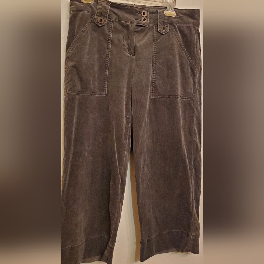 CAbi style #740 Cropped Cords, size 6, gray